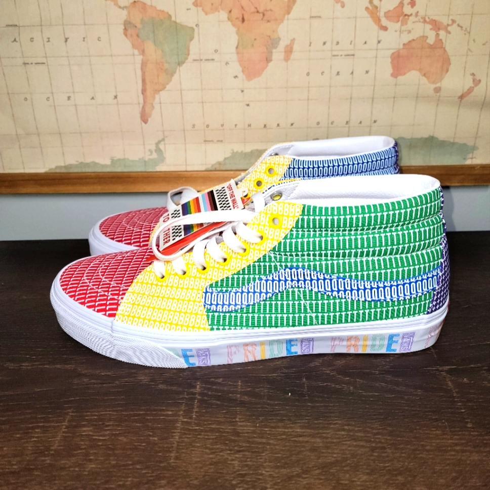 Brand New Vans Sk8 Mid Pride Multi/True White Men's Size 11